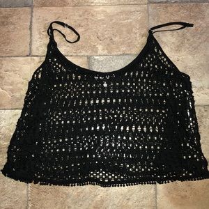 Black crotchet top